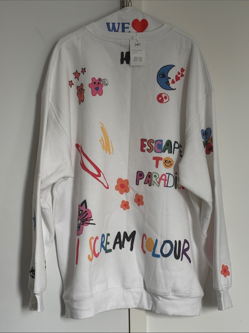BNWT Mayfair x @iscreamcolour Somebody Loves You Crewneck size XXL - Picture 3 of 5